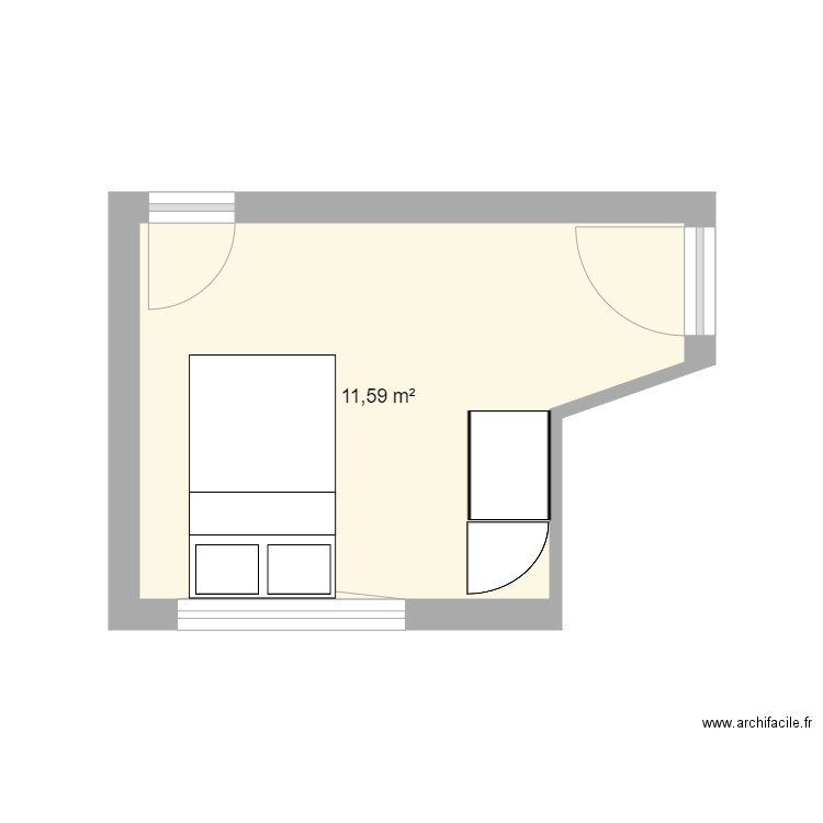 chambre Lina. Plan de 0 pièce et 0 m2