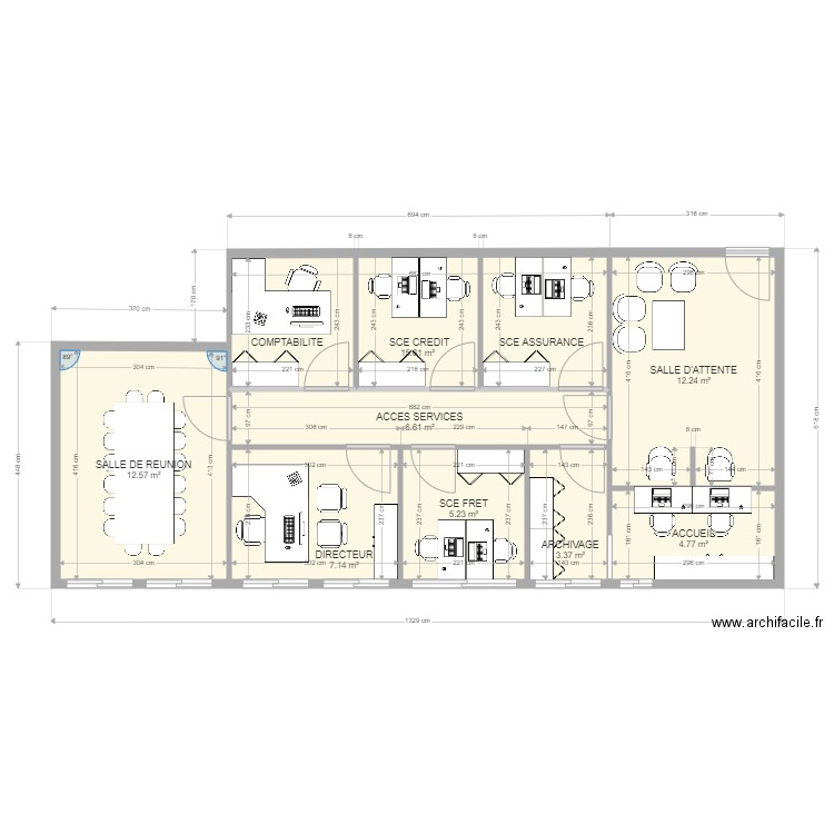 BUREAUX NATIFCRED FRANCE. Plan de 0 pièce et 0 m2