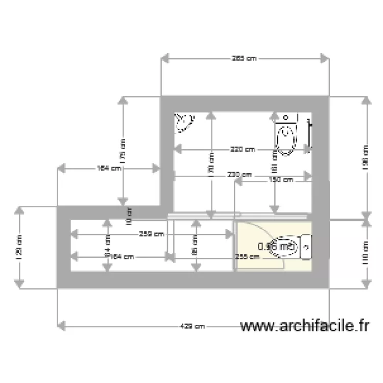 TOILETTE PERUYS projets. Plan de 