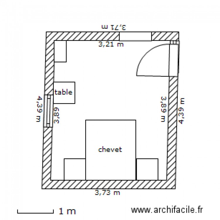 chambre. Plan de 0 pièce et 0 m2