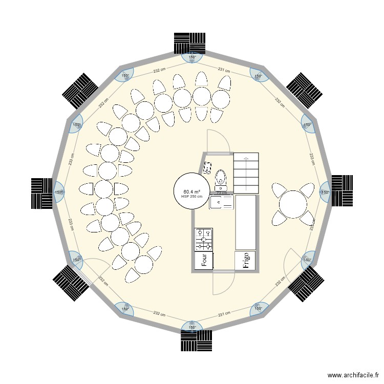 salle de reception. Plan de 0 pièce et 0 m2