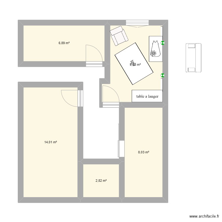 chambre steve. Plan de 0 pièce et 0 m2