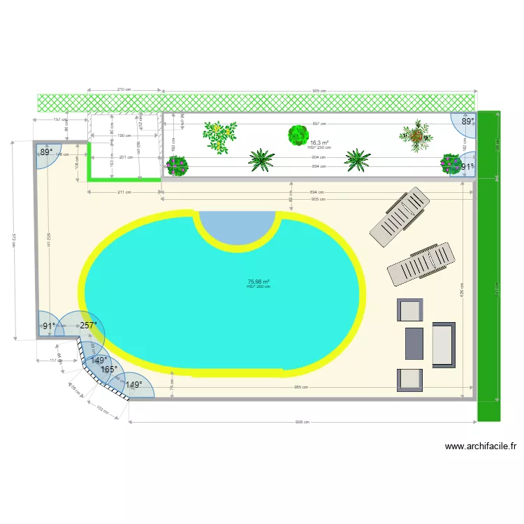 Piscine 4. Plan de 