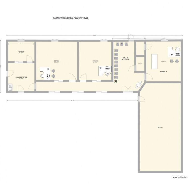 CABINET 1VERSION 2. Plan de 0 pièce et 0 m2