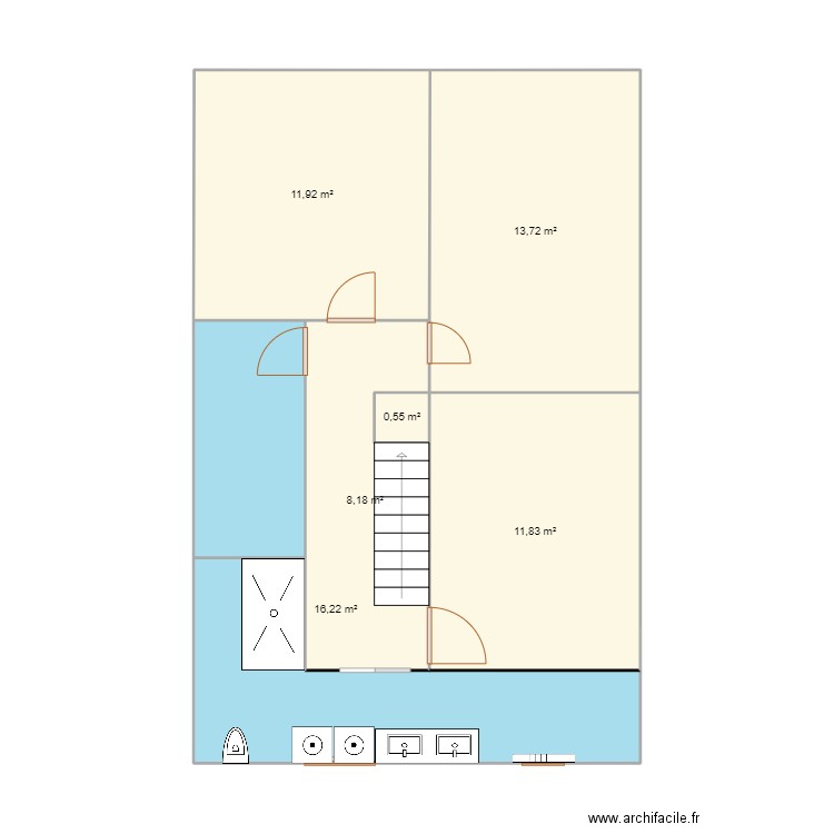 perso2v3. Plan de 6 pièces et 62 m2