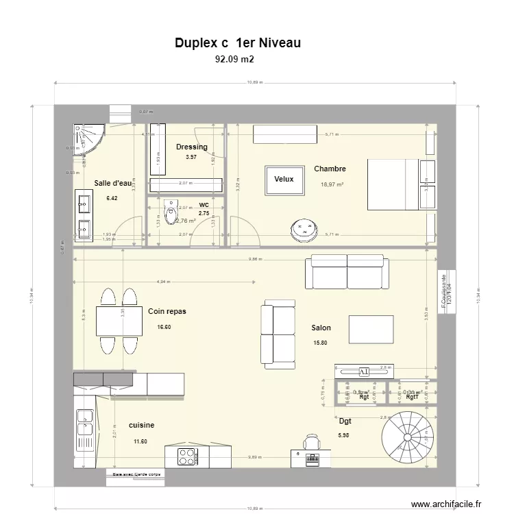 Duplex C 1er Niveau:. Plan de 