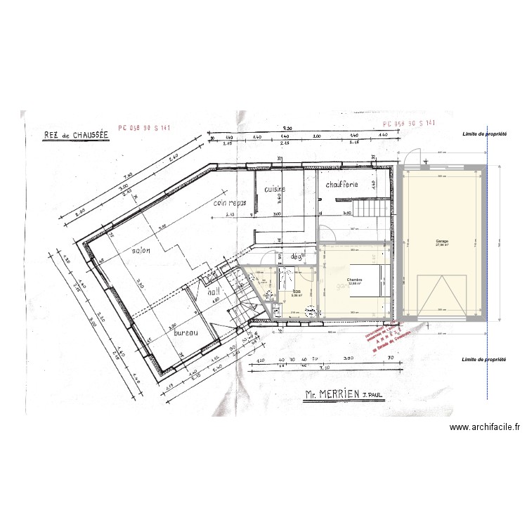 Plan maison FLATRES. Plan de 5 pièces et 48 m2