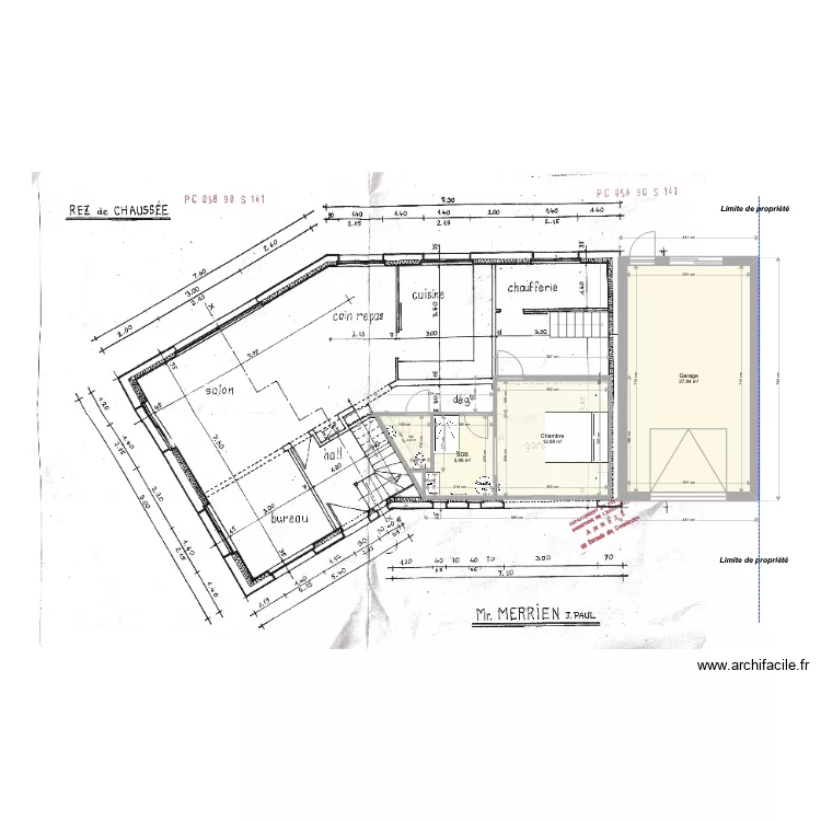 Plan maison FLATRES. Plan de 