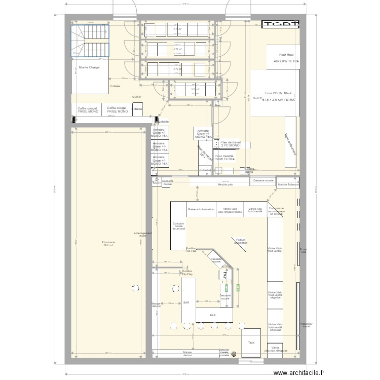 Plan parti four. Plan de 0 pièce et 0 m2