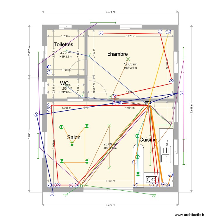 PROJET CHALET MICH shéma Électrique vide. Plan de 0 pièce et 0 m2