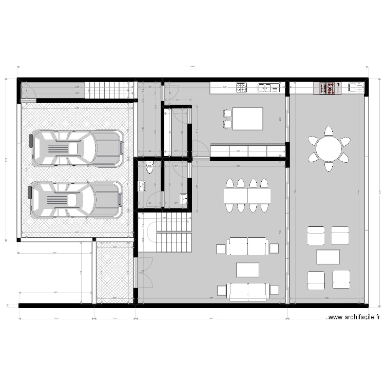 COO O2 RDC. Plan de 10 pièces et 191 m2