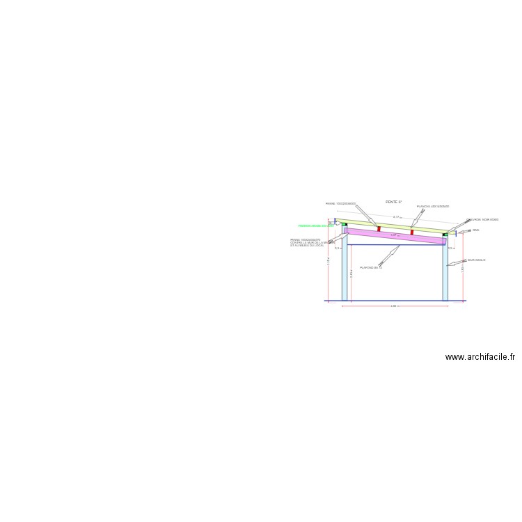 plan de facade. Plan de 0 pièce et 0 m2