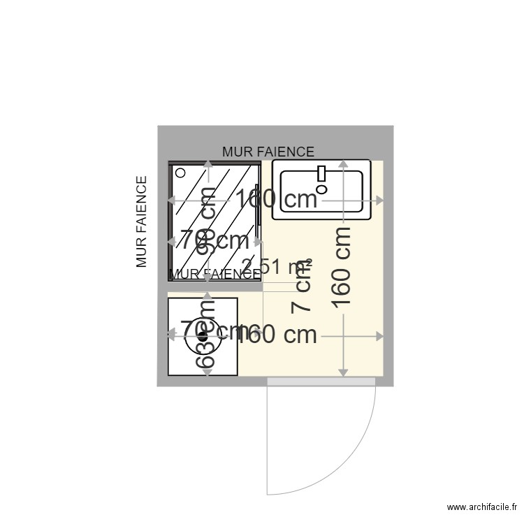 Salle de bain Fontan. Plan de 0 pièce et 0 m2