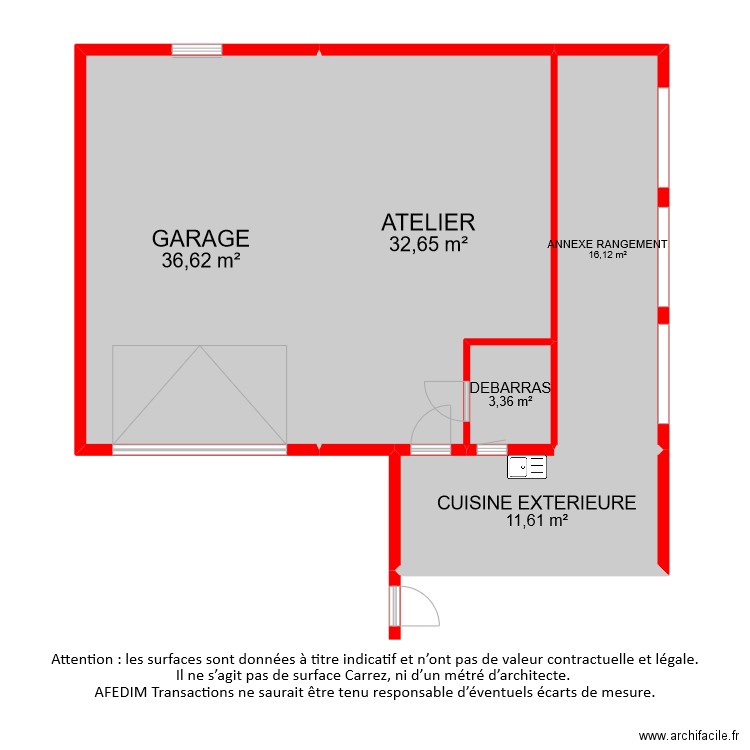 BI9101 ANNEXES RDC PASCAL. Plan de 5 pièces et 100 m2