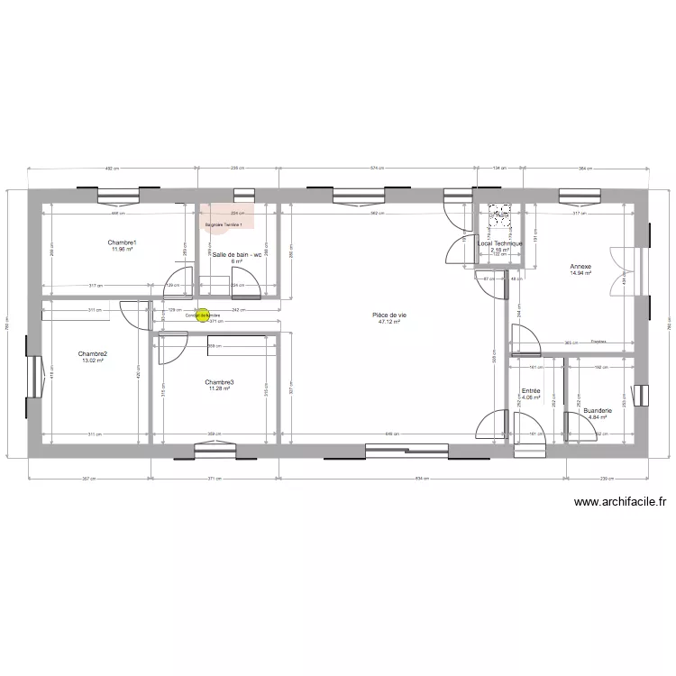Projet Basikmob avec cotations pi&egrave;ces. Plan de 