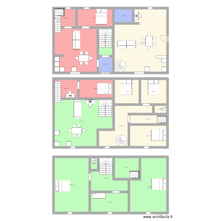 Maison Languidic. Plan de 22 pièces et 294 m2