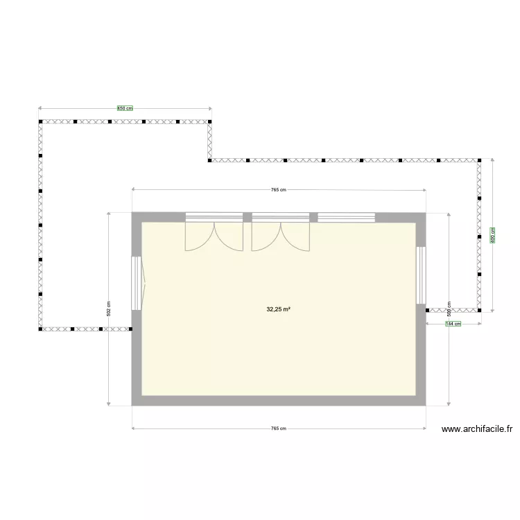 Balcon M&eacute;ribou 5. Plan de 