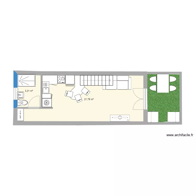 studio salines. Plan de studio salines. Plan de