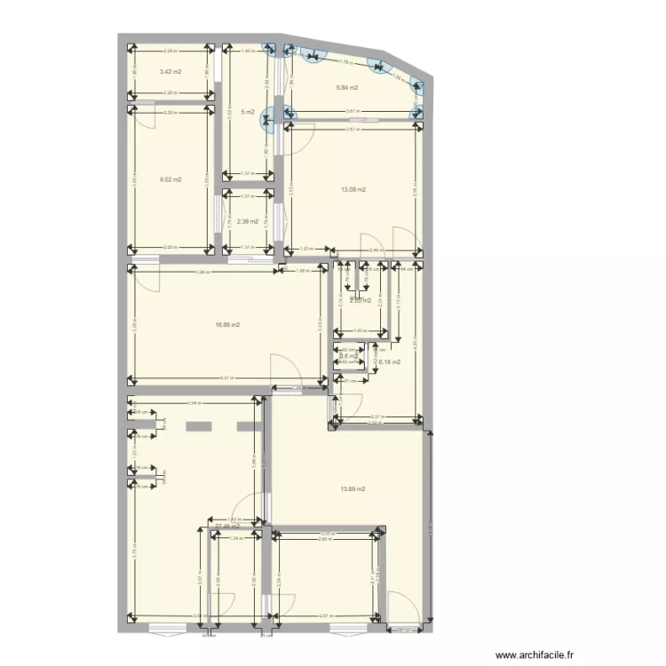 tattegrain rez de chaussee brut. Plan de 