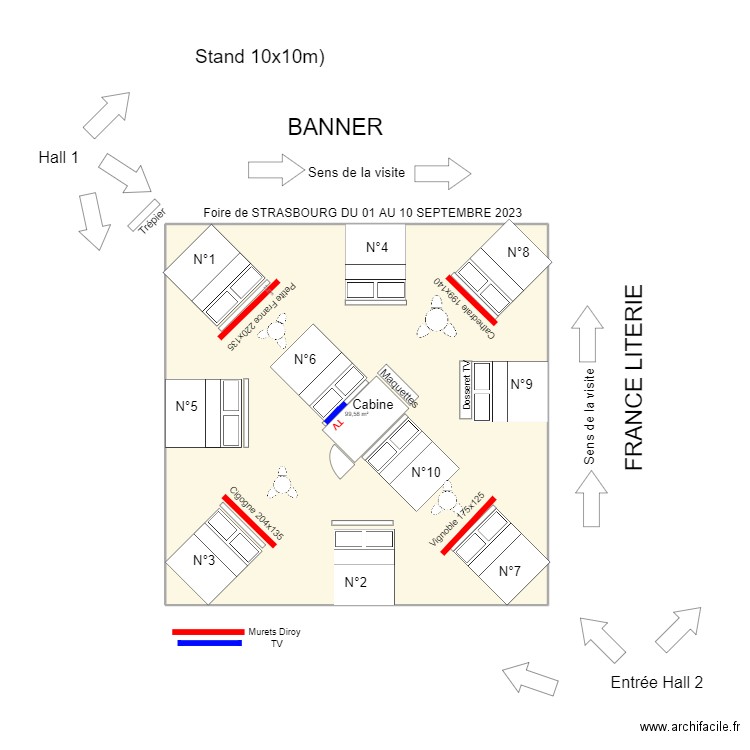 Foire de Strasbourg 2023. Plan de 1 pièce et 100 m2