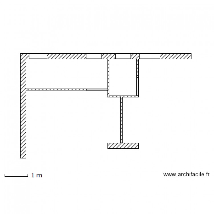 cuisine vierge. Plan de 0 pièce et 0 m2