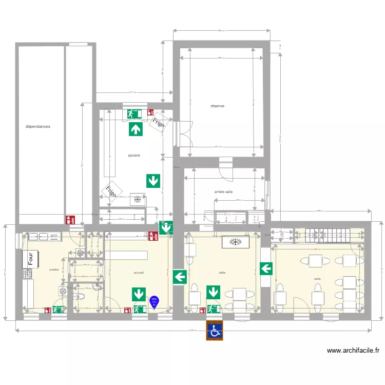 restaurant plan evac. Plan de 