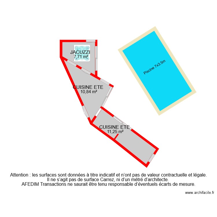 BI 7703 ANNEXES. Plan de 3 pièces et 30 m2