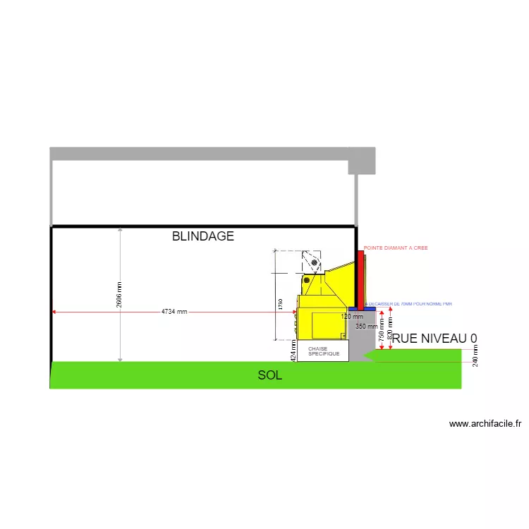 COUPE PROJET AUCH S87.. Plan de 