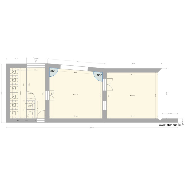 safran. Plan de 9 pièces et 105 m2