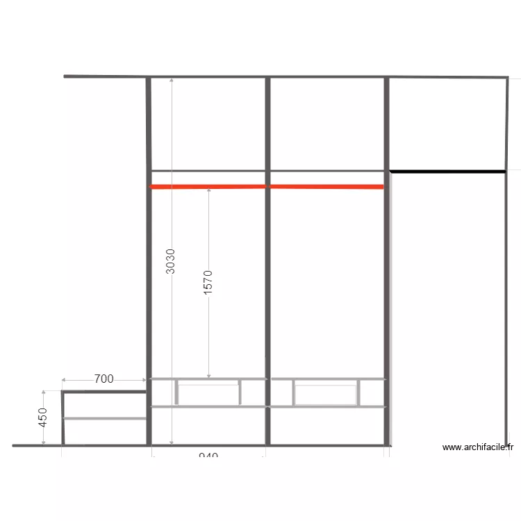 villebois placard entr&eacute;e exterieur. Plan de 