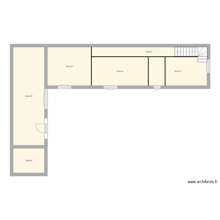 Actuelle maison ETAGE2. Plan de 6 pièces et 76 m2