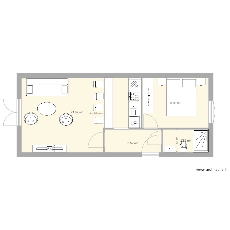 F2 BOBIGNY2. Plan de 0 pièce et 0 m2