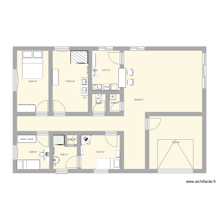 maison1. Plan de 0 pièce et 0 m2
