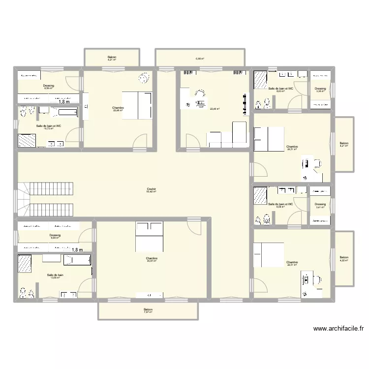 Maison Cameroun. Plan de 