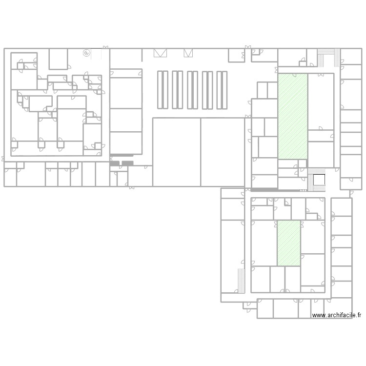 Plan Eurobio Scientific. Plan de 137 pièces et 4517 m2