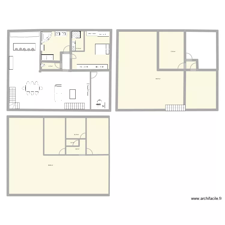 Appartement guentrange. Plan de 8 pièces et 272 m²