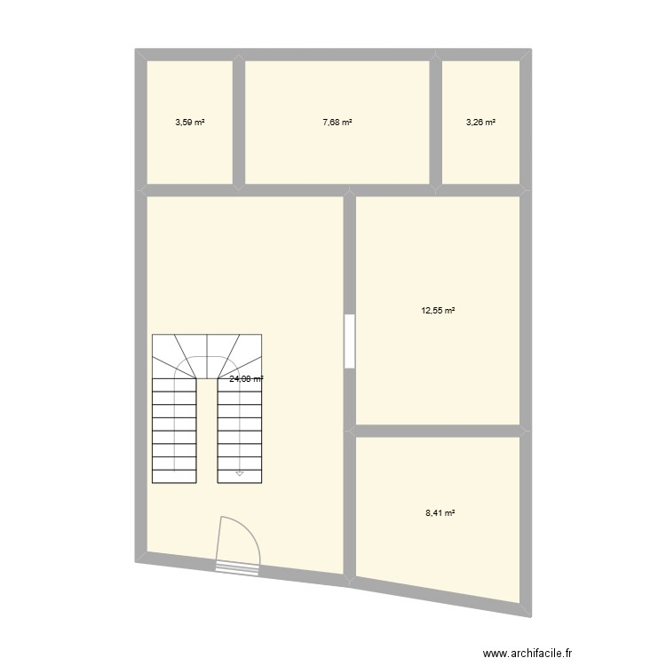 MAISON RABIAA. Plan de 6 pièces et 60 m2