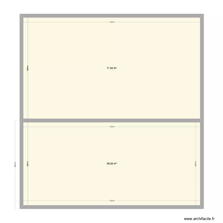 R+2 RL. Plan de 2  et 131 m²
