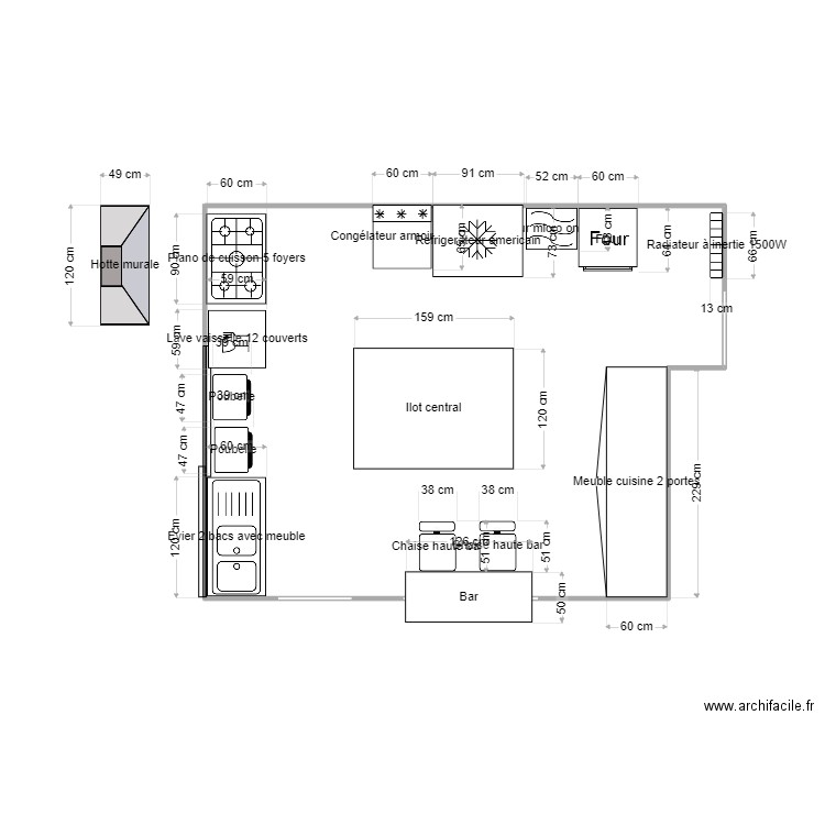 cuisine CS GOUSSAINVILLE. Plan de 0 pièce et 0 m2