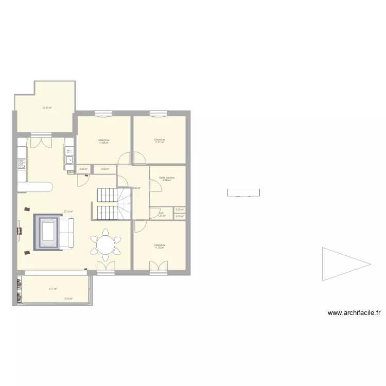 venelles 1975 cuisine Ouest salon est  F. Plan de 