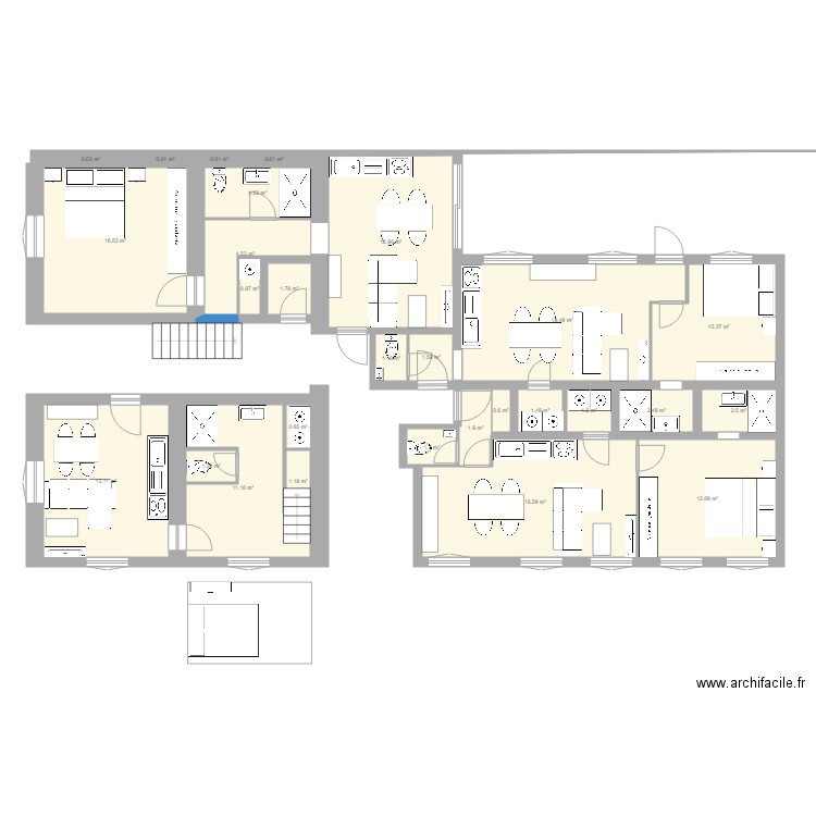 RDC. Plan de 0 pièce et 0 m2