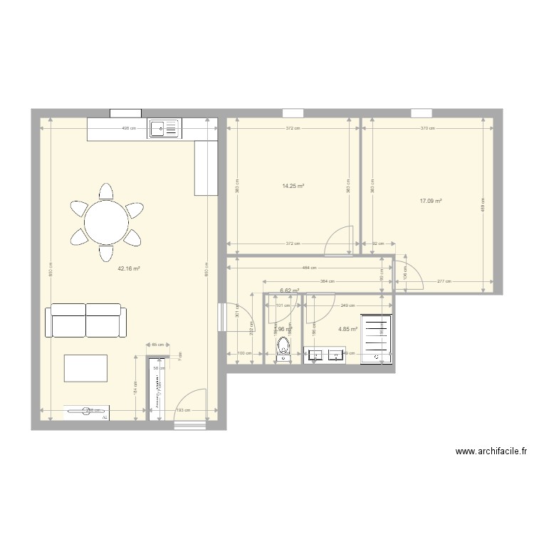 PLAN TRAVAUX SANS ESCALIER. Plan de 0 pièce et 0 m2