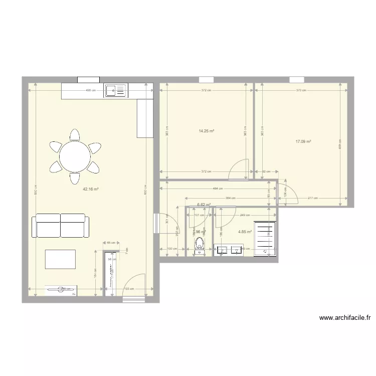 PLAN TRAVAUX SANS ESCALIER. Plan de 