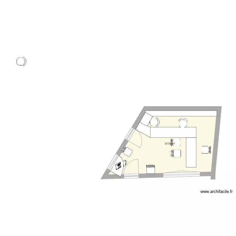 travaux magasin. Plan de 