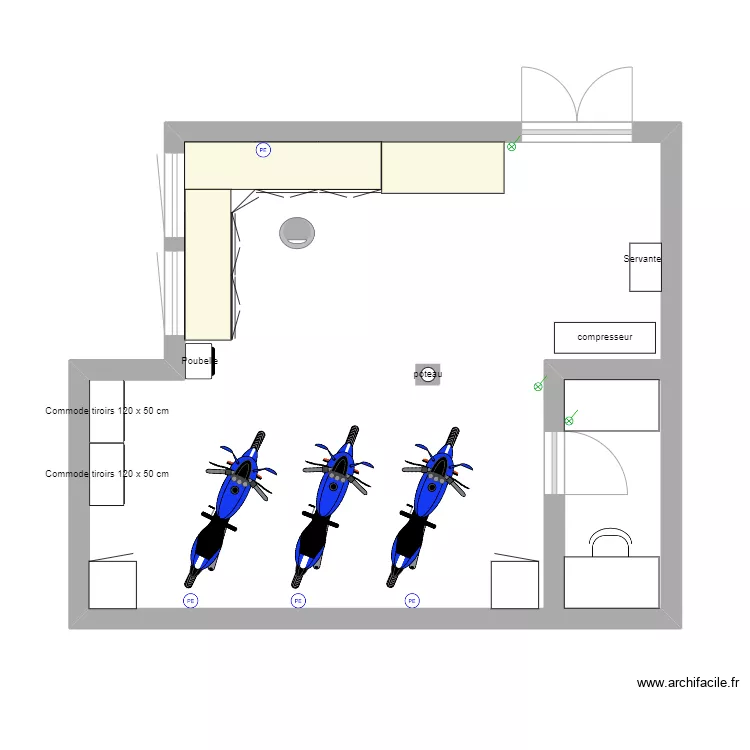 garage. Plan de garage. Plan de