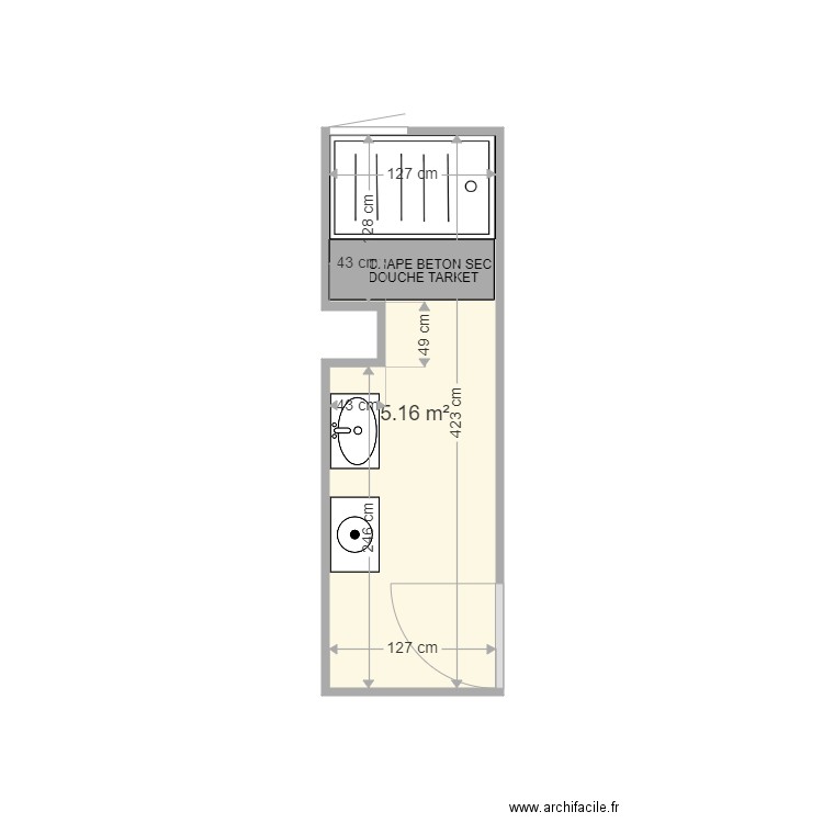 DOUCHEZ . Plan de 0 pièce et 0 m2