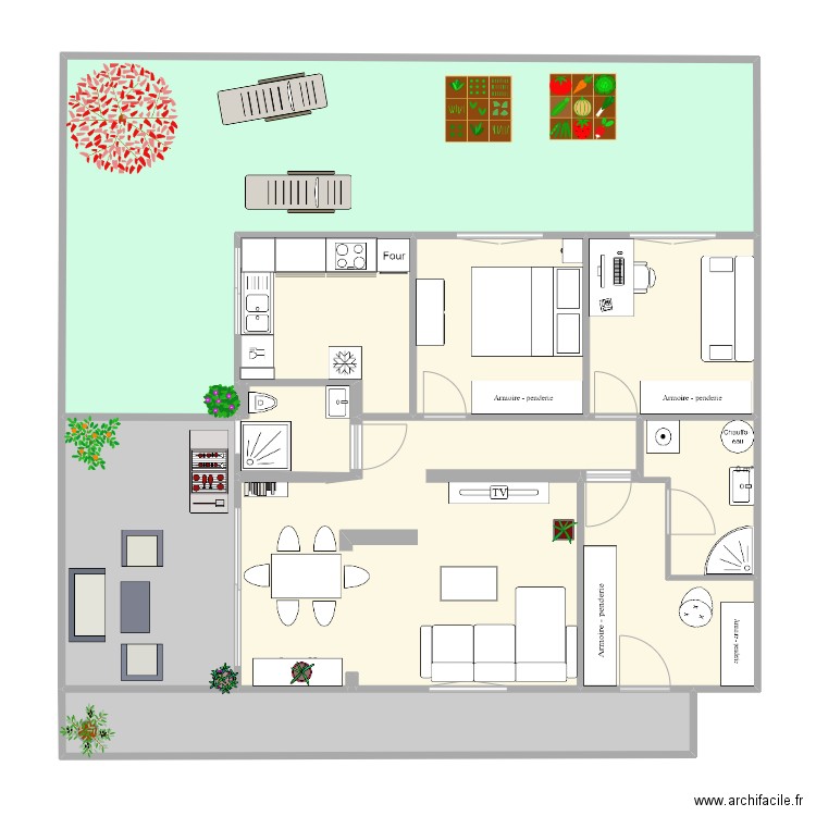 RDC Lagardelle sur Lèze. Plan de 12 pièces et 143 m2