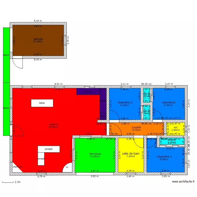 maison fini. Plan de 