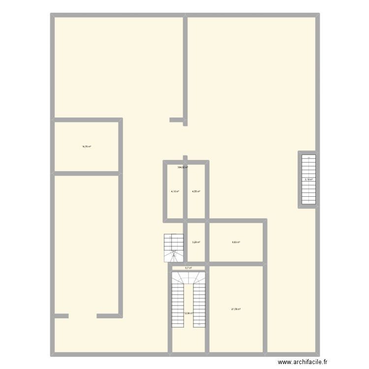 YSD1-RDC. Plan de 10 pièces et 379 m2