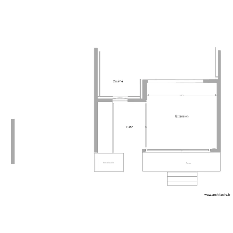 Taillard Rez de Chaussée projet extension. Plan de Taillard Rez de Chaussée projet extension. Plan de